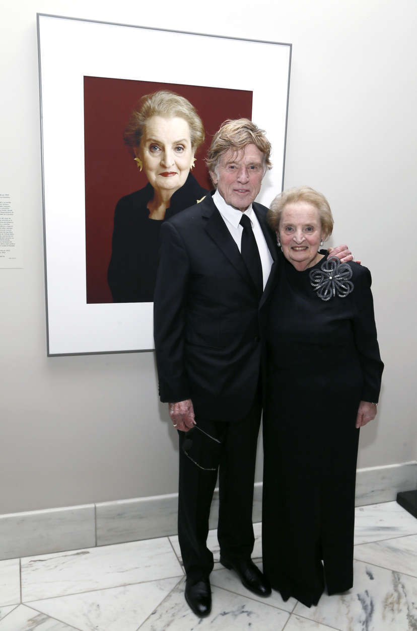 IMAGE DISTRIBUTED FOR NATIONAL PORTRAIT GALLERY - Award-winning actor, director, producer and environmentalist Robert Redford, left, and former Secretary of State Dr. Madeleine K. Albright, right, attend The American Portrait Gala 2017 at Smithsonian's National Portrait Gallery on Sunday, Nov. 19, 2017 in Washington, D.C. (Paul Morigi/AP Images for National Portrait Gallery)