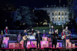 The Beach Boys perform during the lighting ceremony for the 2017 National Christmas Tree on the Ellipse near the White House, Thursday, Nov. 30, 2017, in Washington. (AP Photo/Andrew Harnik)