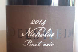 Adelsheim Nicholas Pinot Noir. (WTOP/Scott Greenberg)
