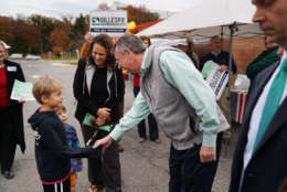 Republican candidate for Virginia governor Ed Gillespie arrives to cast his vote at the polling place at Washington Mill Elementary School November 7, 2017 in Alexandria, Virginia. In a race that many see as a test of the Republican administration of President Donald Trump, Gillespie is running against the commonwealth's current lieutenant governor, Democrat Ralph Northam.