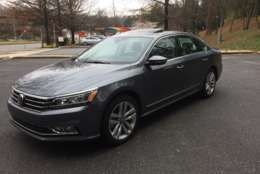The Passat SEL Premium has adaptive cruise, lane departure warning, lane assist and even autonomous emergency braking. This Passat will even help you park with the Parking Steering Assistant. (WTOP/Mike Parris) 