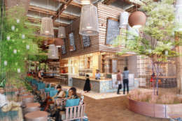 Non-Fiction Coffee, a new style of coffeehouse lounge, will offer artisan beans, pastries, fresh juices and sandwiches. (Rendering courtesy Mike Isabella Concepts/Streetsense)