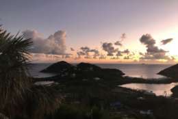 Despite the damage, St. John's sunsets are still amazing. (WTOP/Jeff Clabaugh)