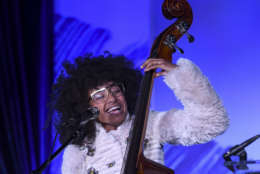 Four-time Grammy Award-winning artist Esperanza Spalding performs at The American Portrait Gala 2017 at Smithsonian's National Portrait Gallery on Sunday, Nov. 19, 2017. (Courtesy National Portrait Gallery/Zach Hilty/BFA.com)
