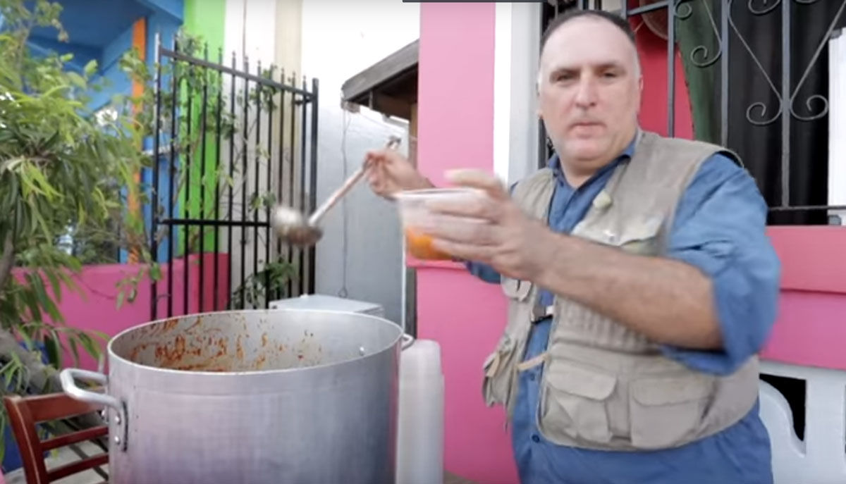 D.C. celebrity chef Jose Andres has helped provide more than 3 million hot meals to hurricane Maria survivors in Puerto Rico. (Courtesy YouTube)