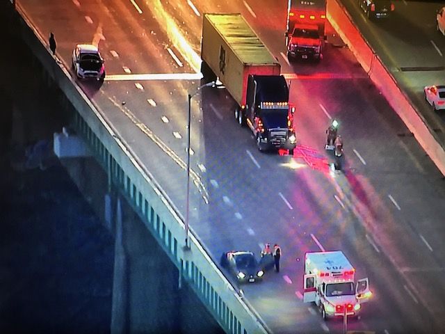 The scene of the crash on 495/Beltway. (Courtesy NBC Washington)