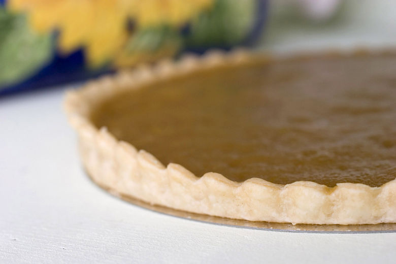 **FOR USE WITH AP LIFESTYLES**    A Maple Tart is seen in this Sunday, April 20, 2008 photo.  This simple recipe is adapted from Au Pied de Cochon chef Martin Picard's version.   (AP Photo/Larry Crowe)