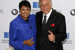 Librarian of Congress Carla Hayden, left, and singer/honoree Tony Bennett attend the 2017 Gershwin Prize Honoree's Tribute Concert at the DAR Constitution Hall on Wednesday, Nov. 15, 2017, in Washington. (Photo by Brent N. Clarke/Invision/AP)