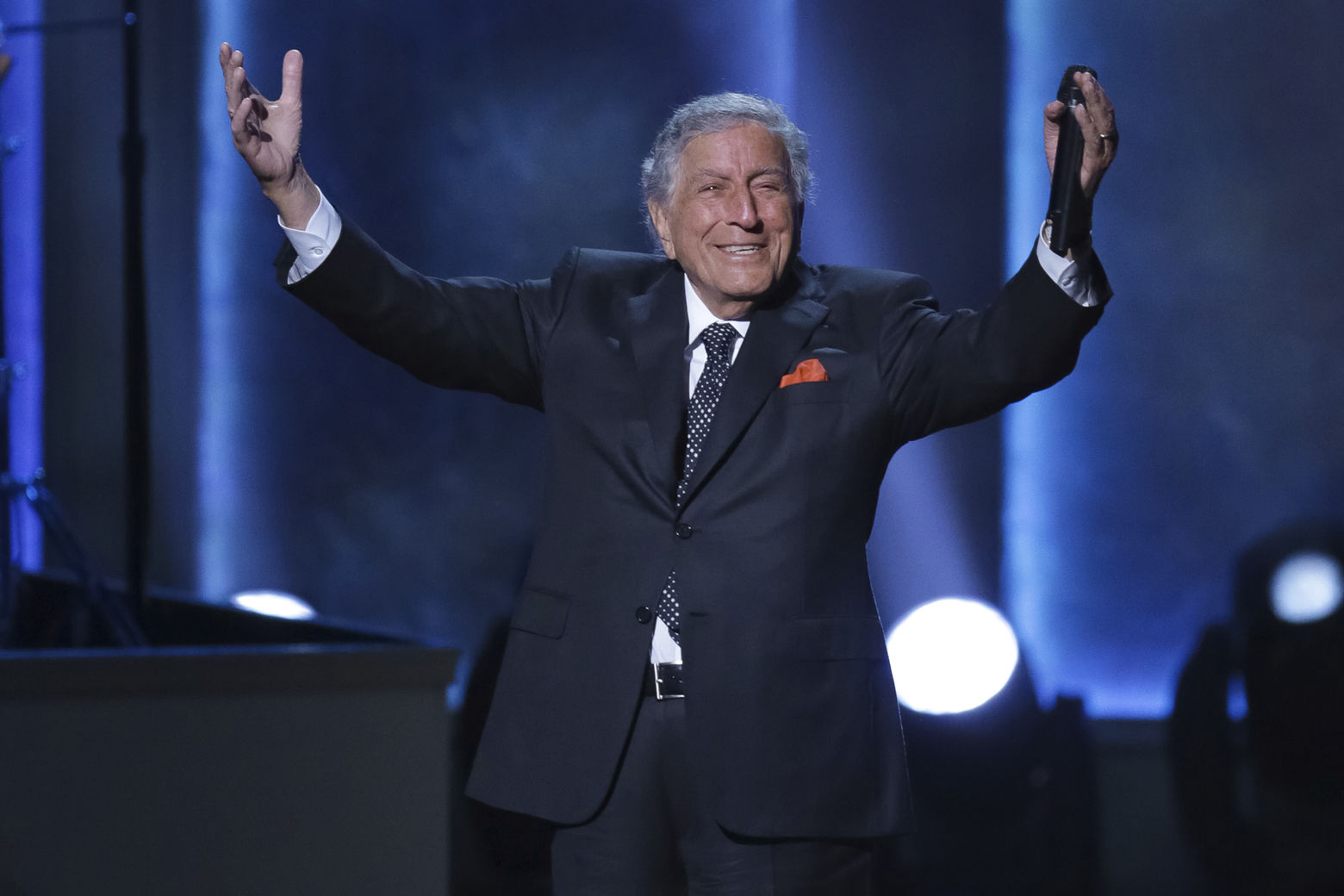 Singer/honoree Tony Bennett performs onstage during the 2017 Gershwin Prize Honoree's Tribute Concert at the DAR Constitution Hall on Wednesday, Nov. 15, 2017 in Washington. (Photo by Brent N. Clarke/Invision/AP)