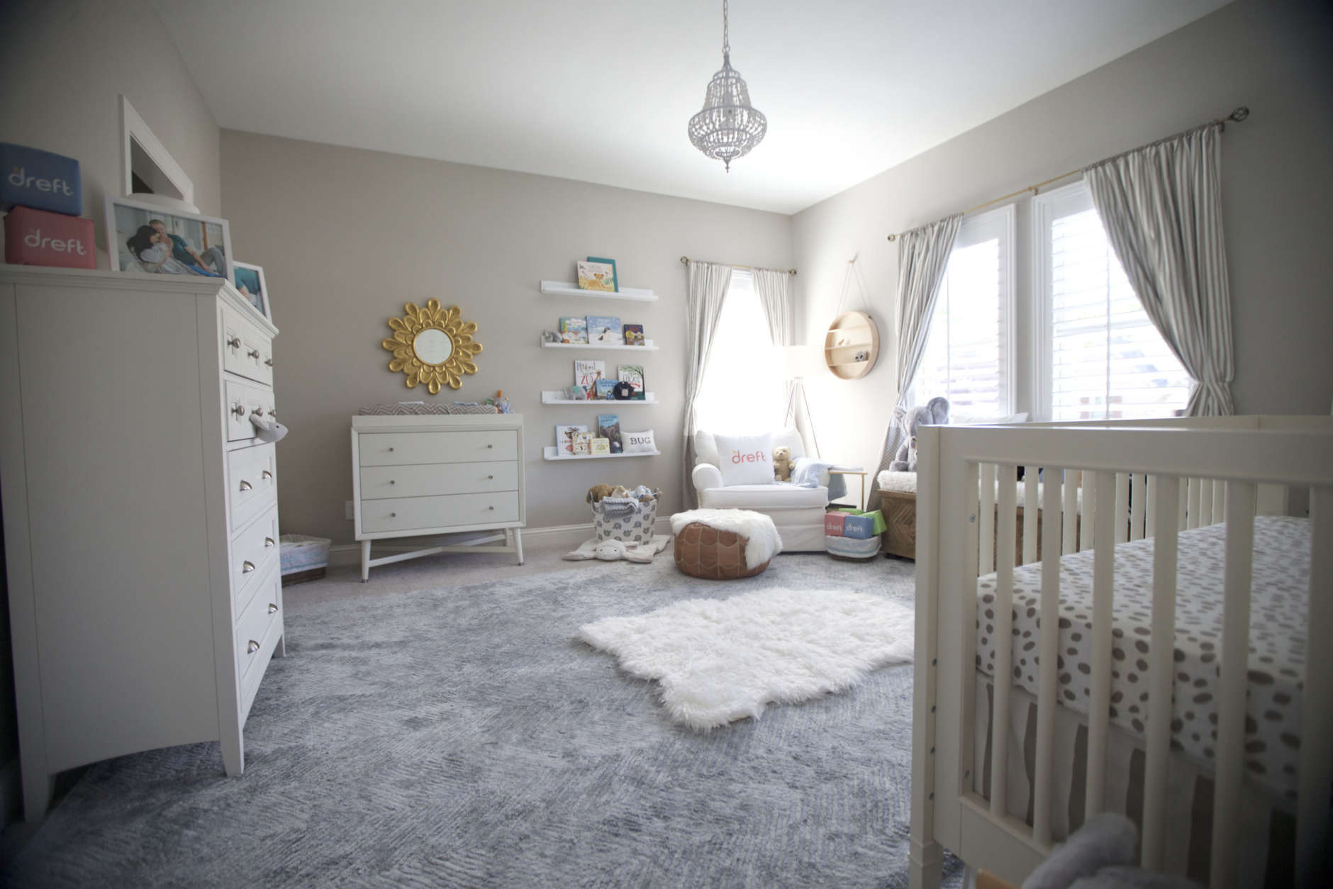 IMAGE DISTRIBUTED FOR DREFT - In this image released on Thursday, Aug. 25, 2016, popular reality TV couple and new parents Sean and Catherine Lowe revealed son Samuel's chic nursery at their new home in Dallas, Texas. The couple, who has partnered with Dreft, the No. 1 pediatrician and dermatologist recommended laundry detergent brand for baby's clothes, will be sharing exclusive content and messy memories from their first year of parenthood on @Dreft's social channels. Visit Dreft.com or follow @Dreft on Facebook, Twitter and Instagram for more information. (Brandon Wade/AP Images for Dreft)