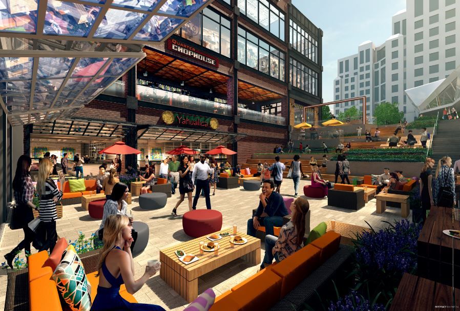Quarter Market Food Hall, a 25,000-square-foot food emporium, will be one of the largest food halls in the D.C. area and will serve as the anchor to the Ballston Quarter project. (Courtesy Forest City Washington)