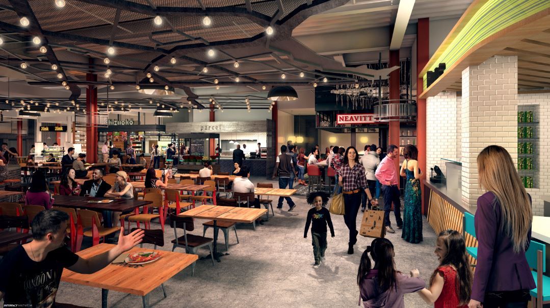 “Once opened, the food hall will truly re-energize Northern Virginia’s food scene, allowing residents to enjoy the region’s most beloved restaurants," she said.(Courtesy Forest City Washington)