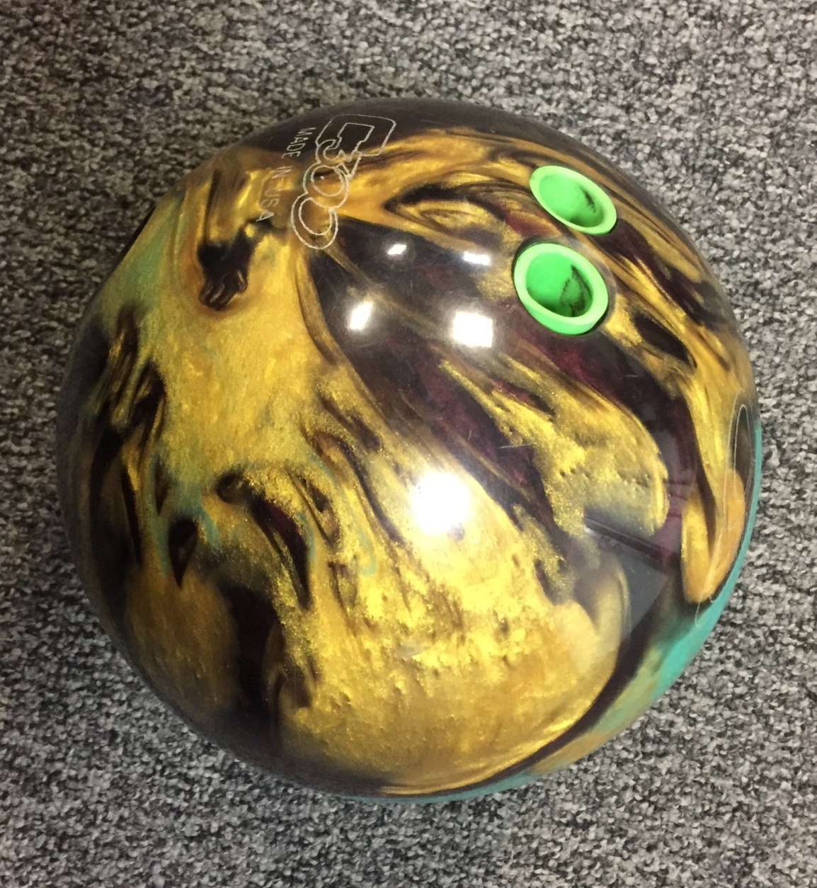 Someone left this bowling ball at TSA security at Dulles International Airport last week. (Courtesy TSA's Lisa Farbstein)