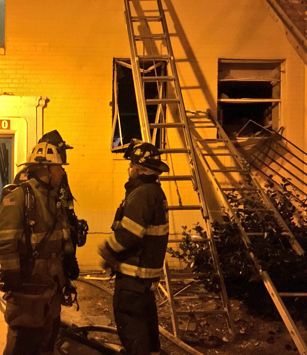 The woman rescued from the apartment had critical, life-threatening injuries. Another woman was also taken to the hospital for evaluation. A firefighter was also injured and taken to the hospital, but D.C. Fire described the injuries as "not serious." (Courtesy D.C. Fire and EMS)