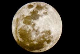 This photo of the moon was taken using a Nikon D810A & Takahashi Mewlon 250 telescope in Virginia on Monday, Jan. 1, 2018.  (Credit: Greg Redfern)