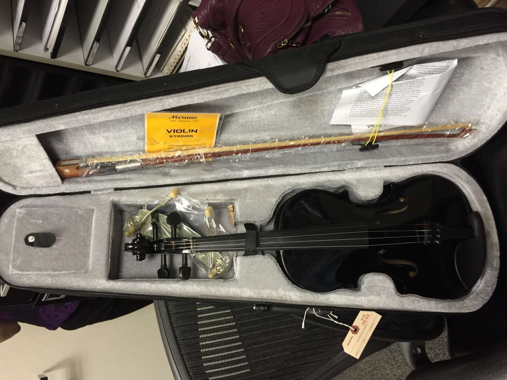 This violin was also left at TSA security at Dulles. (Courtesy TSA's Lisa Farbstein)