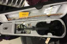 This violin was also left at TSA security at Dulles. (Courtesy TSA's Lisa Farbstein)