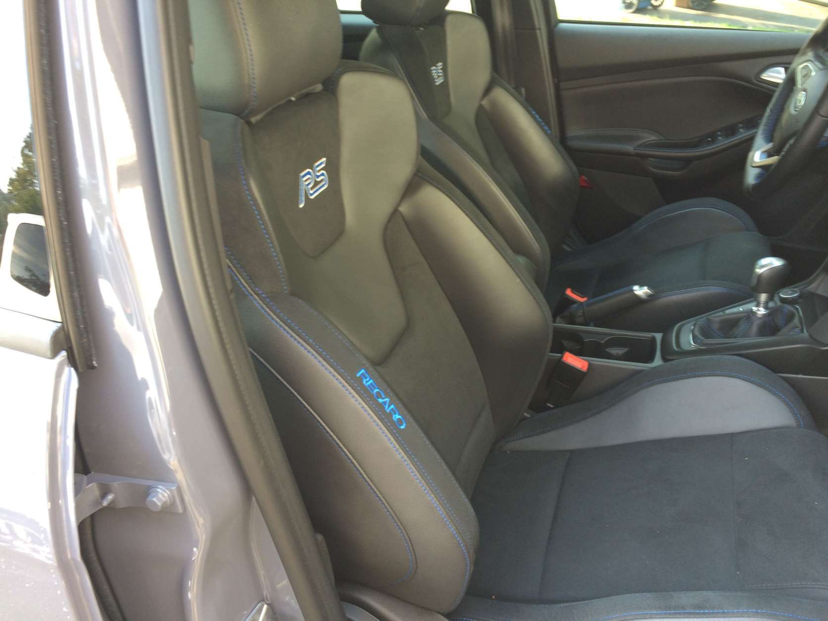 Up front, there are Recaro bucket seats that hug and keep you in place, although it might not be comfortable for all body types and sizes. (WTOP/Mike Parris) 