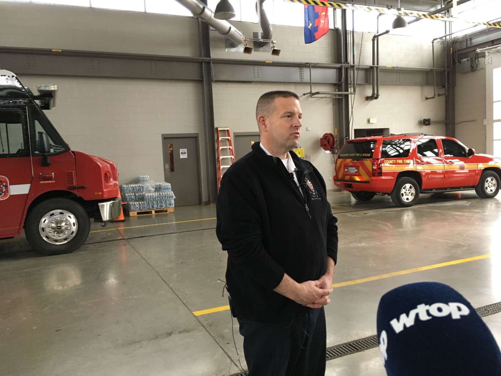 Montgomery County Fire Chief Scott Goldstein reminds residents that fire prevention is key during cold snaps as well as throughout the year. He said it's best to keep up with maintenance such as chimney and flue cleaning and inspection. (WTOP/Liz Anderson)