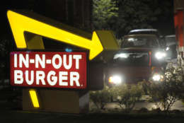 Cars line up in the drive-thru at In-N-Out Burger on Tuesday, June 8, 2010, in Baldwin Park, Calif. (AP Photo/Adam Lau)