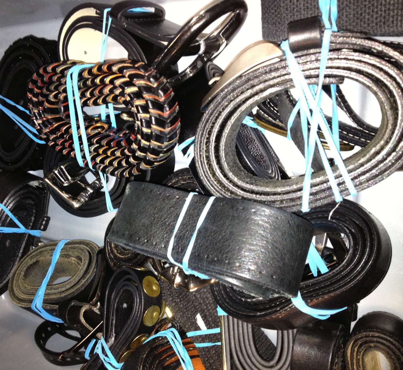 If all these belts are here...what's holding up the pants?
 (Courtesy TSA's Lisa Farbstein)