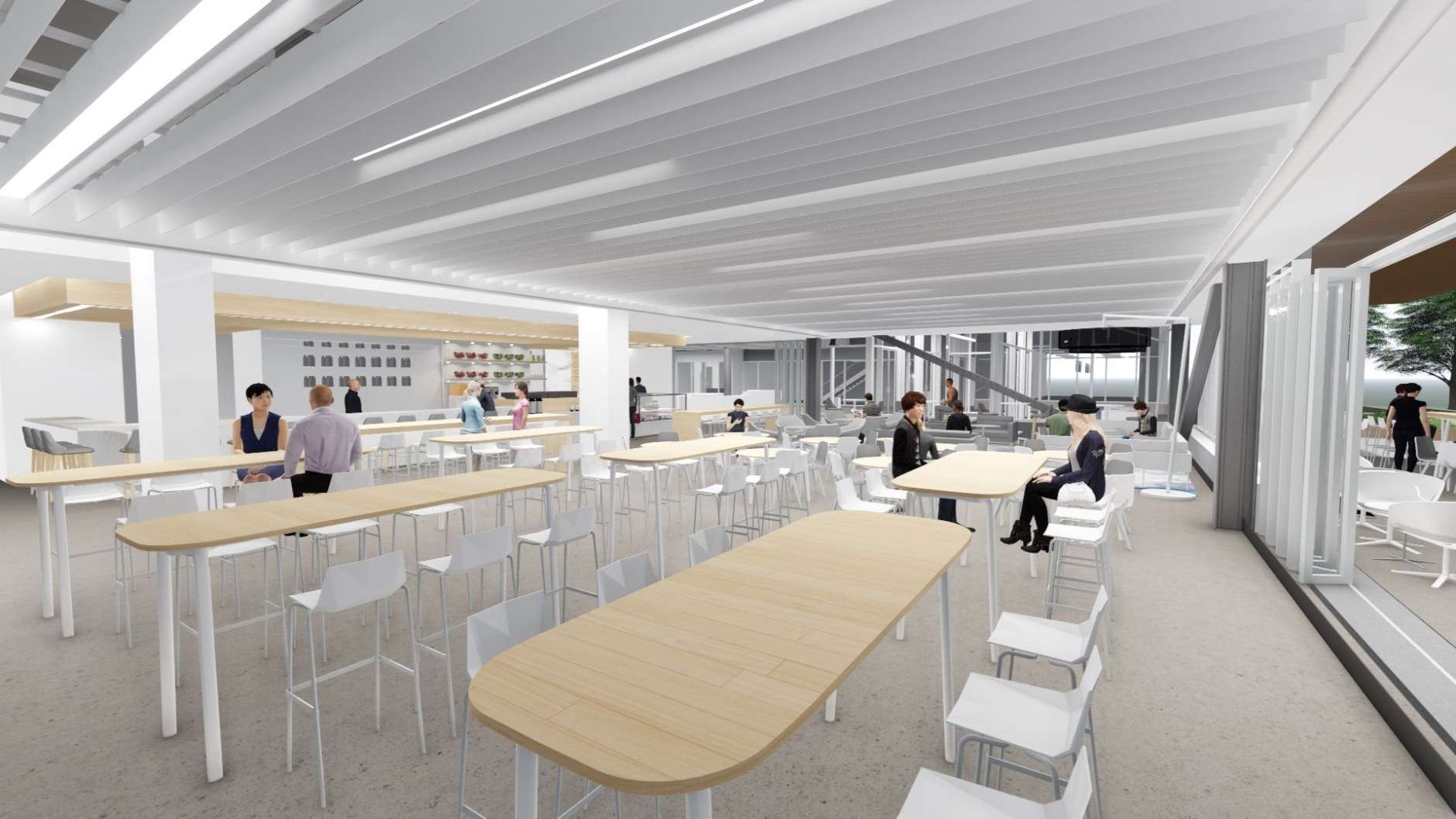Mendelsohn, whose restaurants include Good Stuff Eatery, We, The Pizza and Santa Rosa Taqueria, is developing a menu for the St. James location that includes burgers, salads, gourmet pizzas and pastas. (Courtesy HKS Architects)