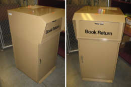 Always lending out books to your friends? Then maybe you need this 4-foot-tall personal book return to plop up at your front door. The starting bid at last check was $10. 