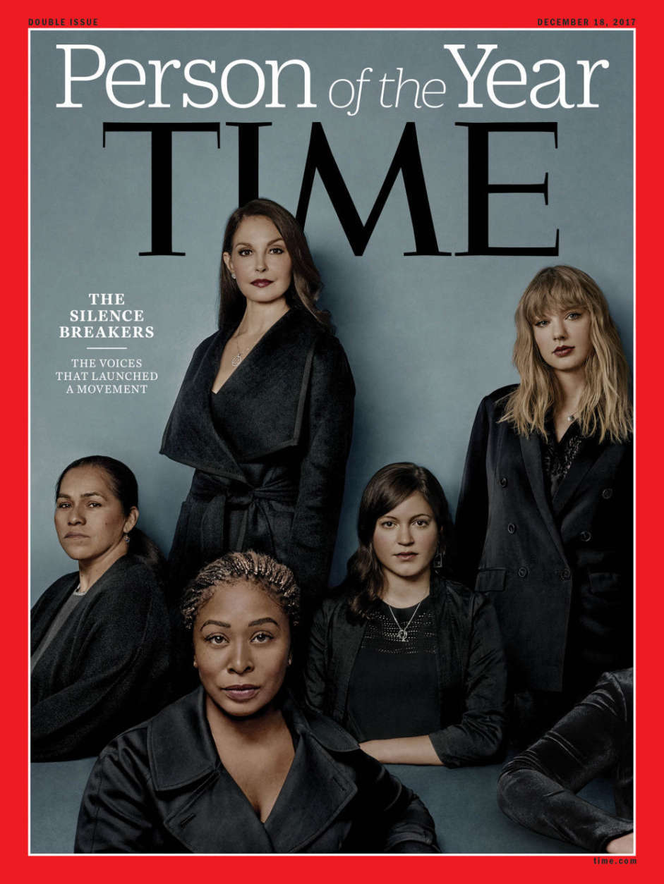 The cover of Time Magazine, announcing their Person of the Year: The #metoo movement. (Time Magazine)