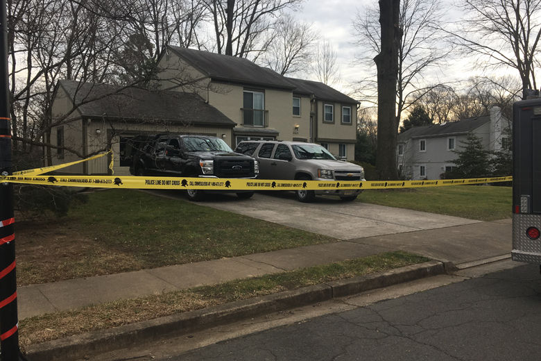 Photo shows a home in Reston where 2 people were shot