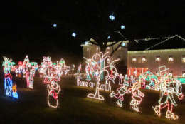 This Lorton, Virginia, home has a large display of lighted wire-frames. (Courtesy Holly Zell)