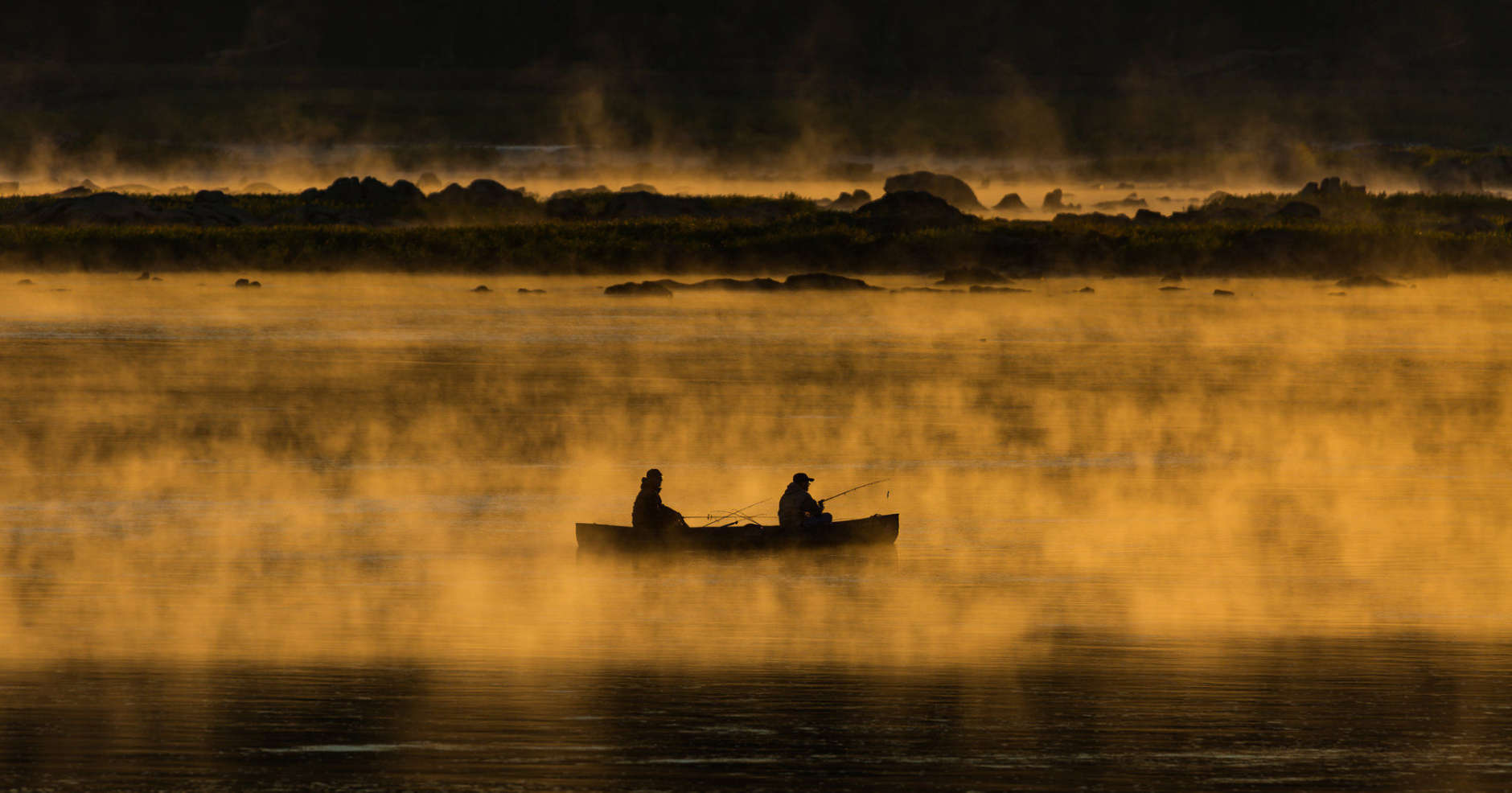 Fishermen on a misty fall morning by Nikunj Patel. (Courtesy of Maryland Department of Natural Resources)