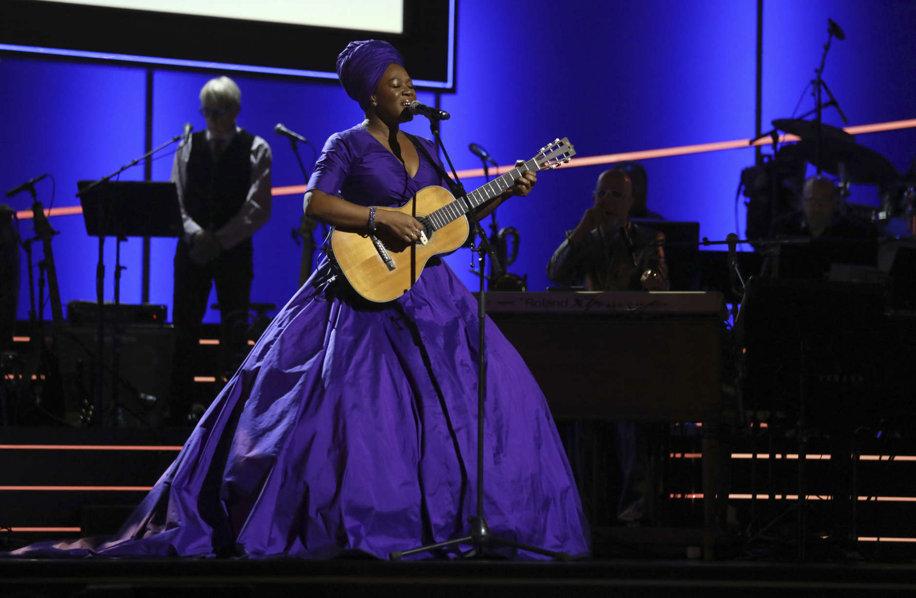 India.Arie performs "I Am Light" at the 60th annual Grammy Awards at Madison Square Garden on Sunday, Jan. 28, 2018, in New York. (Photo by Matt Sayles/Invision/AP)