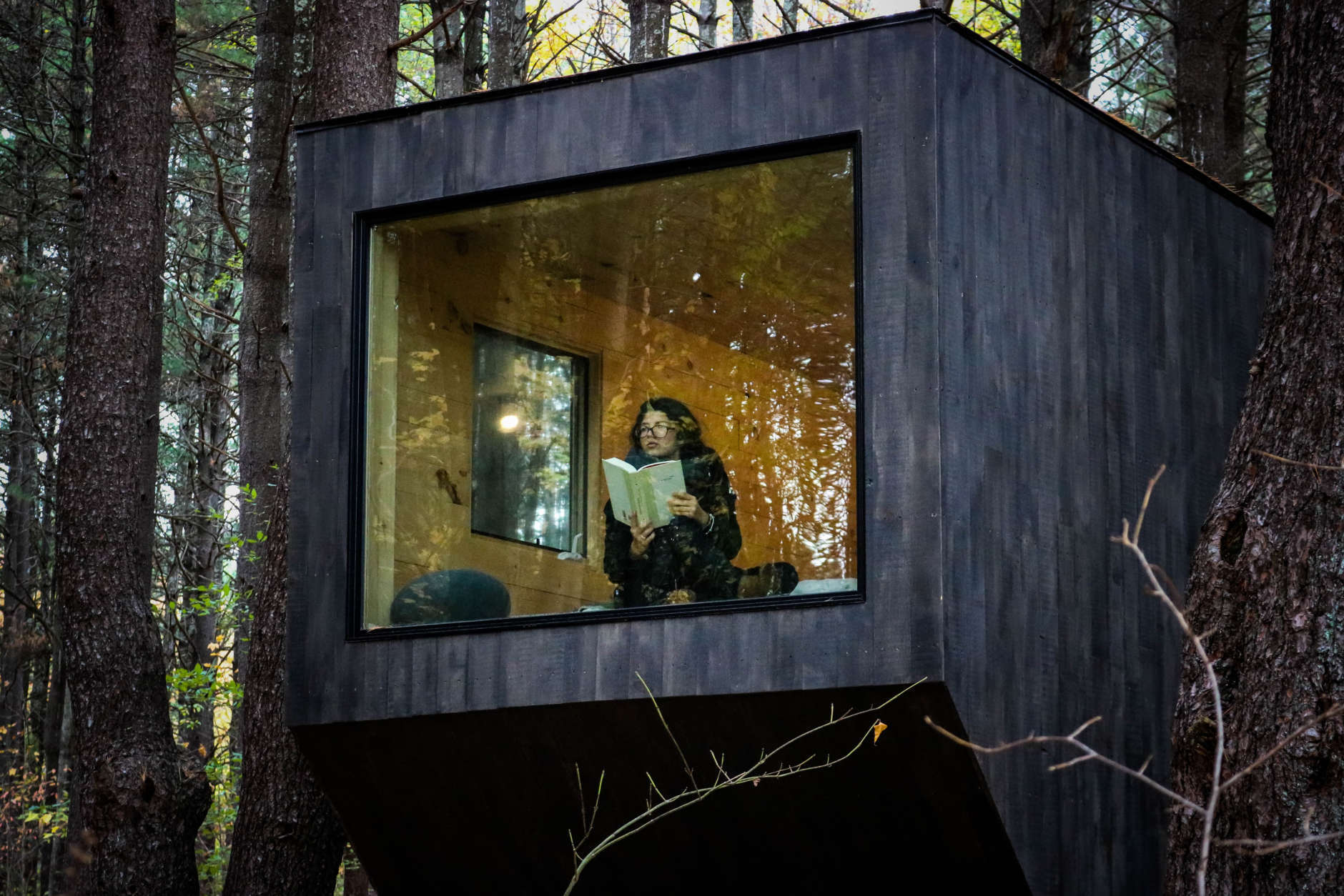 Jon Staff and Pete Davis, both Harvard graduates, established a refuge for stressed-out city dwellers with a collection of tiny houses on a plot of land in the woods. (Getaway/Vanessa Faria)