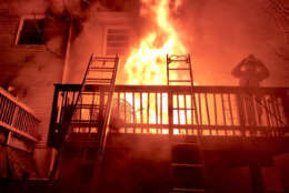 Five adults and five children were displaced due to a fire on Garth Terrace, Friday, Jan. 5, 2018. Some 65 firefighters were on the scene. (Courtesy Montgomery County Fire and Rescue)