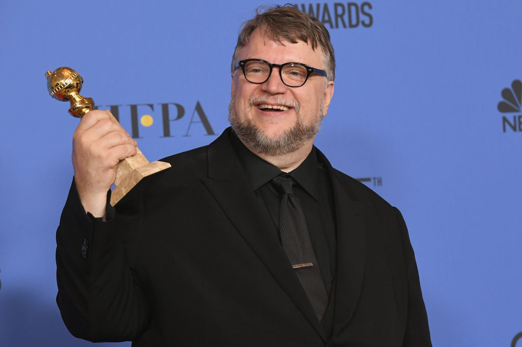 BEVERLY HILLS, CA - JANUARY 07:  Director Guillermo del Toro poses with the award for Best Director Motion Picture for 'The Shape of Water' in the press room during The 75th Annual Golden Globe Awards at The Beverly Hilton Hotel on January 7, 2018 in Beverly Hills, California.  (Photo by Kevin Winter/Getty Images)