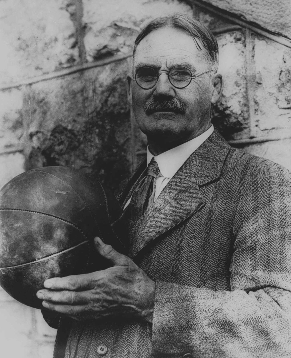 This is an undated photo of Dr. James Naismith, who invented the game of basketball in Springfield, Mass., in 1891.  (AP Photo)