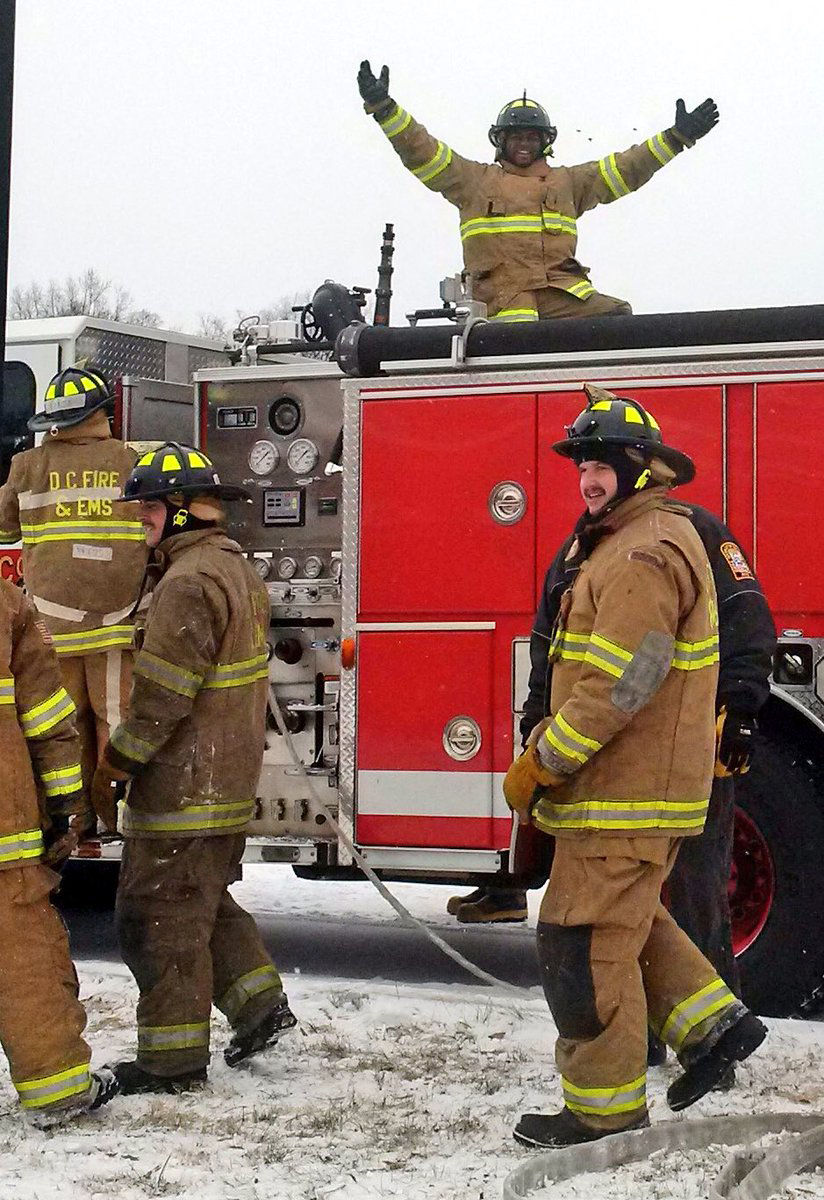 D.C. Fire recruits battle the elements at their training academy. (Courtesy D.C. Fire and EMS)