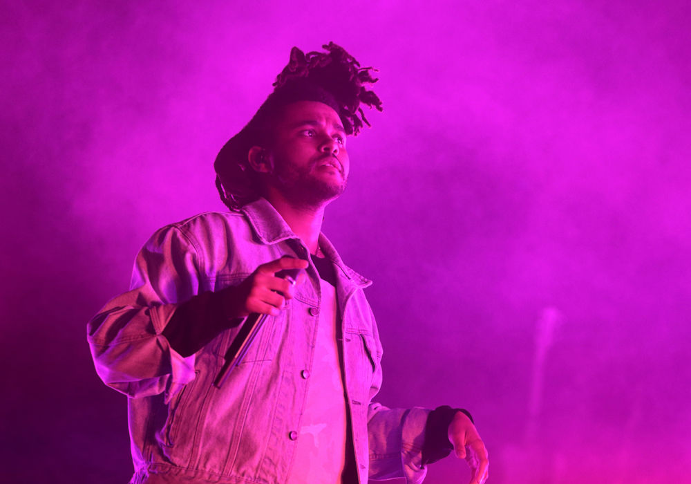 Abel Tesfaye as The Weeknd performs in concert during the 2015 Sweetlife Festival at Merriweather Post Pavilion on Sunday, May 31, 2015, in Columbia, Md. (Photo by Owen Sweeney/Invision/AP)