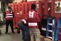 The Red Cross prepares to install smoke alarms throughout Southeast D.C. on Saturday. (Courtesy Paul Carden) 