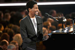 NEW YORK, NY - JANUARY 28:  Recording artist Jon Batiste performs onstage during the 60th Annual GRAMMY Awards at Madison Square Garden on January 28, 2018 in New York City.  (Photo by Kevin Winter/Getty Images for NARAS)