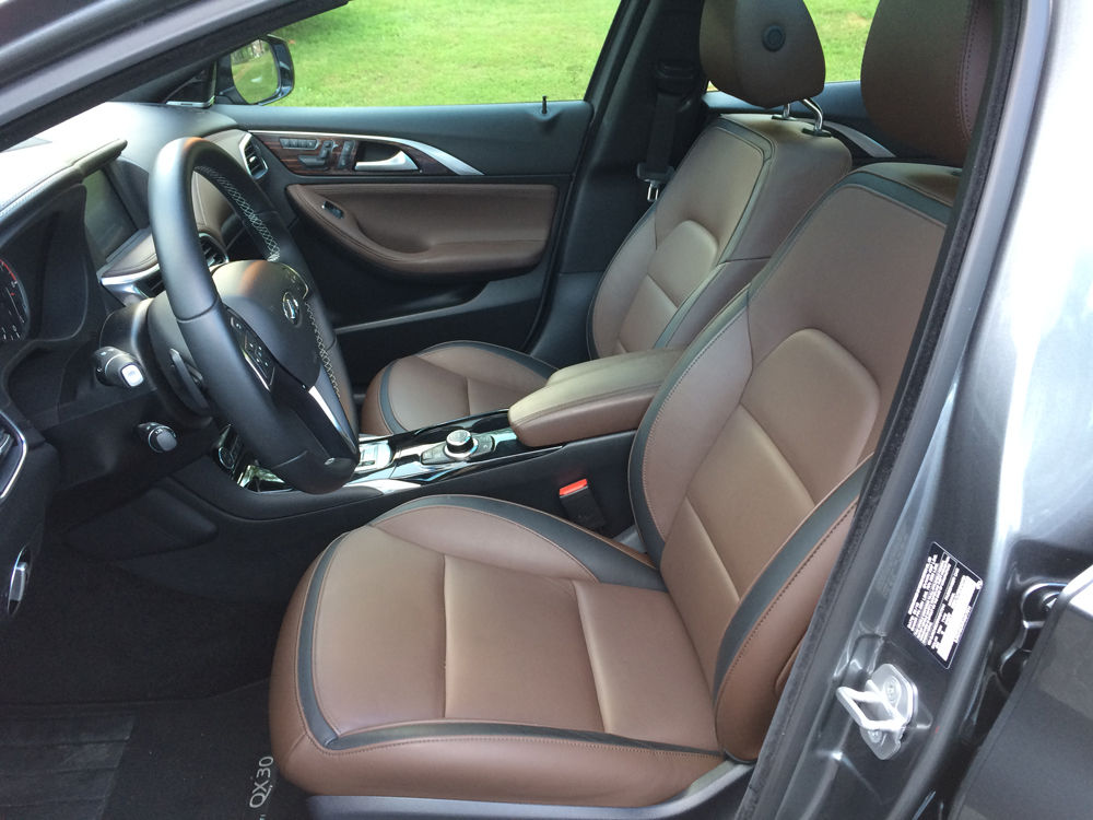 This tester was optioned with the Café Teak theme package that also includes real wood trim and brown Nappa leather worth the $1,750 if you want a premium look and feel. (WTOP/Mike Parris)