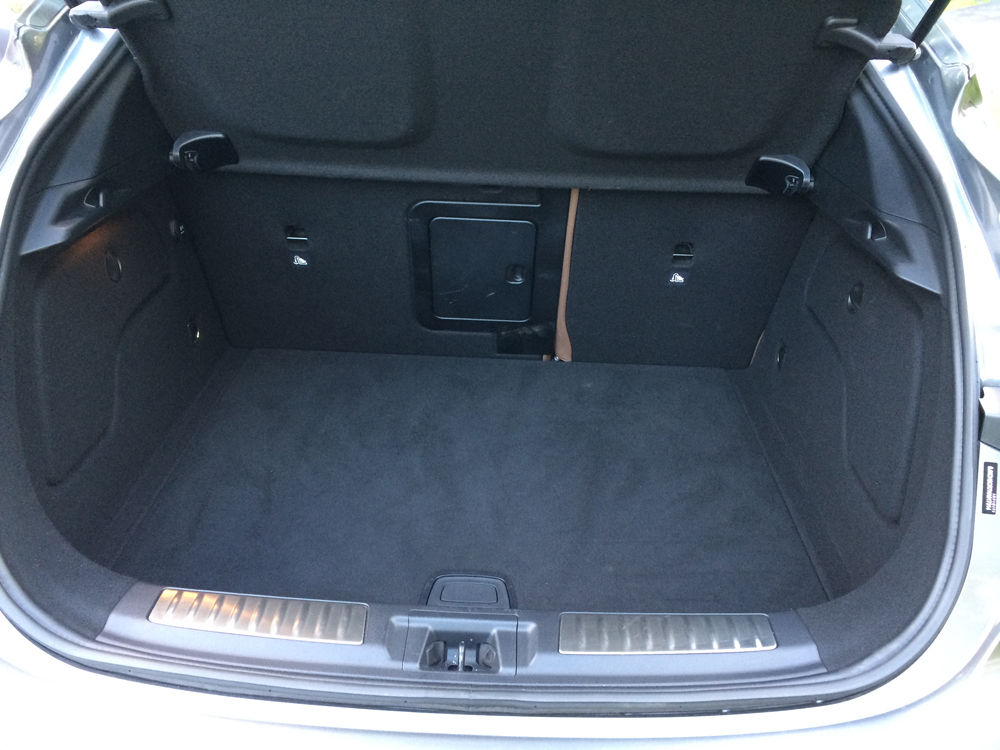 Cargo space isn’t as abundant as some cars in the class. The rear hatch is hard to reach to close for shorter people. (WTOP/Mike Parris)