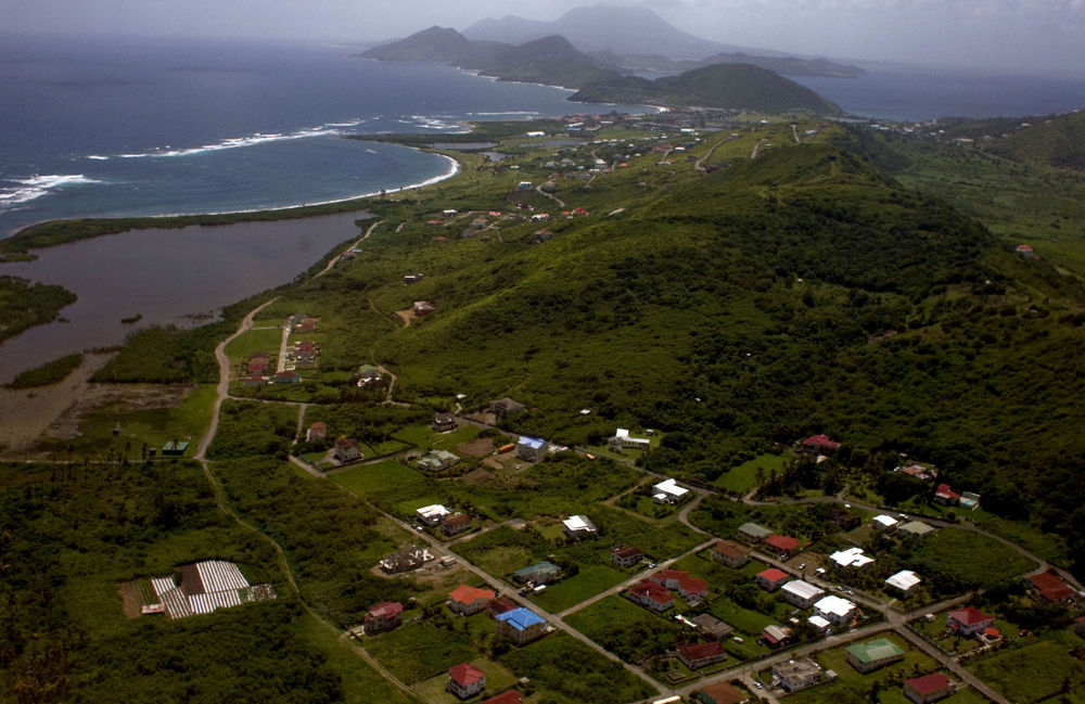 This photo taken Sept. 23, 2011 shows an aerial view of the Caribbean island St. Kitts. (AP Photo/Ramon Espinosa)