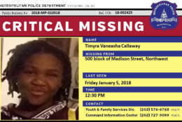 Timyra is described as 4 feet tall, weighing 96 pounds. She has a "medium brown" complexion, according to police, and brown eyes and black hair. (Courtesy DC Police)