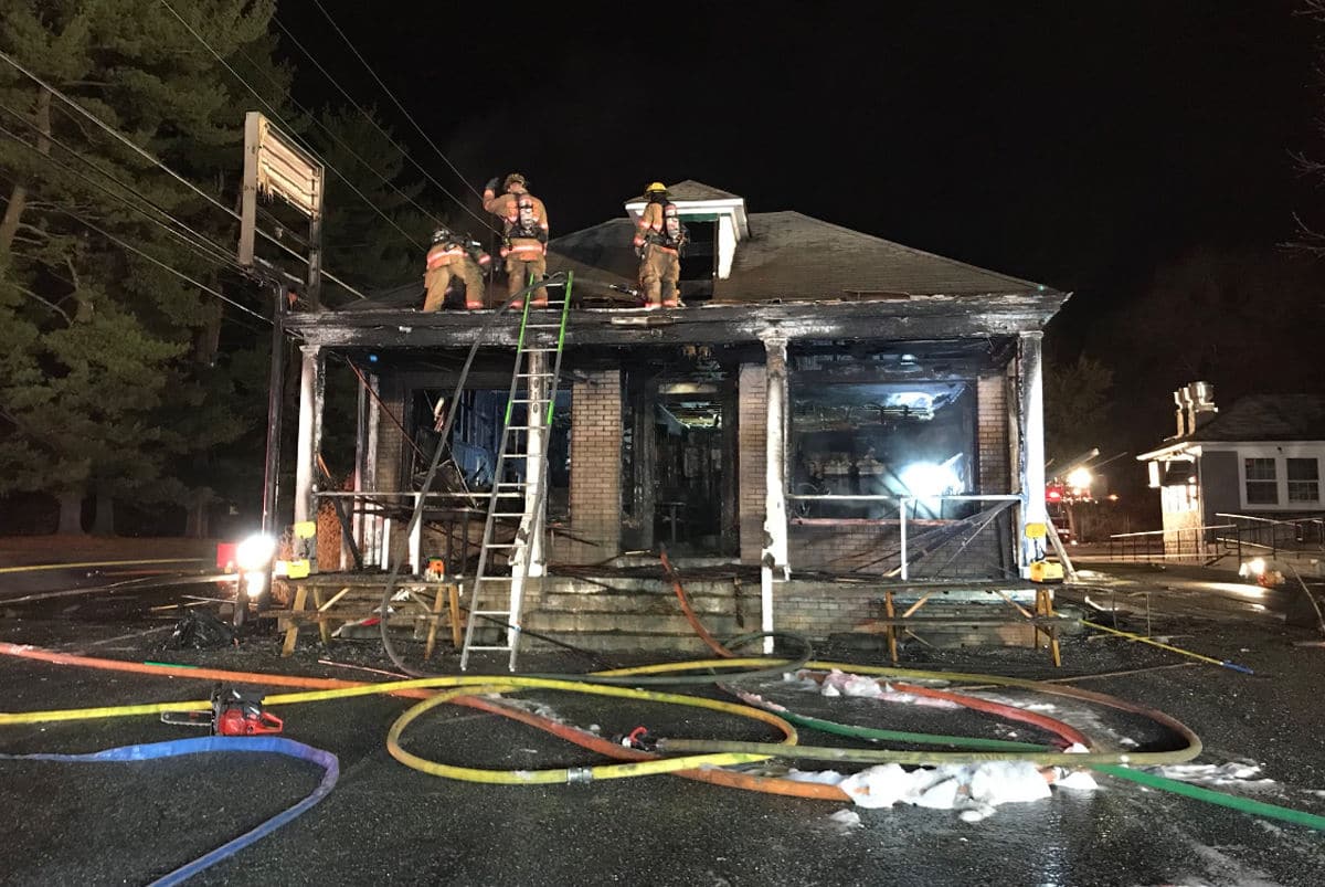 Montgomery County Fire and Rescue spokesman Pete Piringer tweeted that "smoking materials" on the front porch were to blame. (Courtesy Courtesy Montgomery County Fire and Rescue)