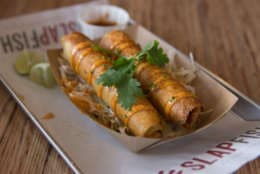 A glimpse of the lobster taquitos. (Courtesy Slapfish)