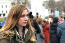 Gigi Aiken, 17, took part in the demonstration at the White House. (WTOP/Kate Ryan)