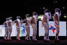 Performers participate in the closing ceremony of the 2018 Winter Olympics in Pyeongchang, South Korea, Sunday, Feb. 25, 2018. (AP Photo/Kirsty Wigglesworth)