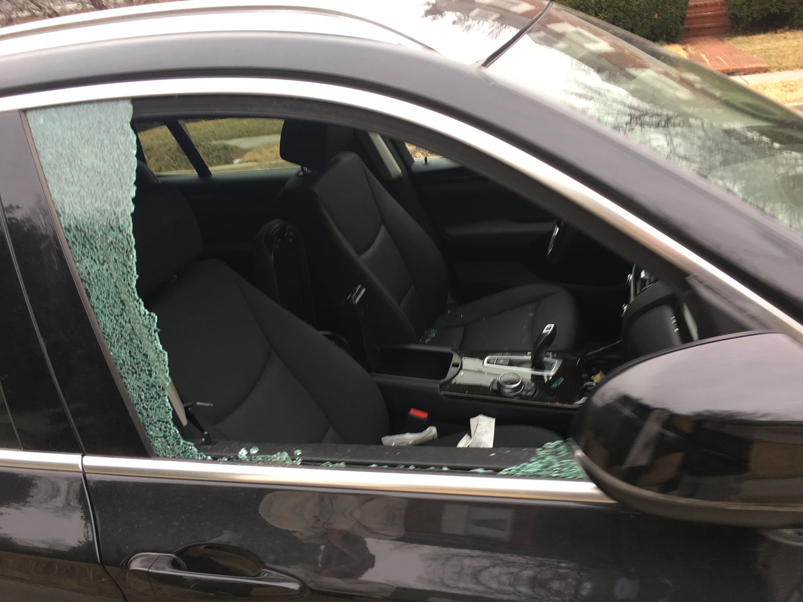 One of 47 cars that were broken into at some point on Wednesday night-Thursday morning in the D.C. Sheppard Park neighborhood. (Courtesy D.C. resident)
