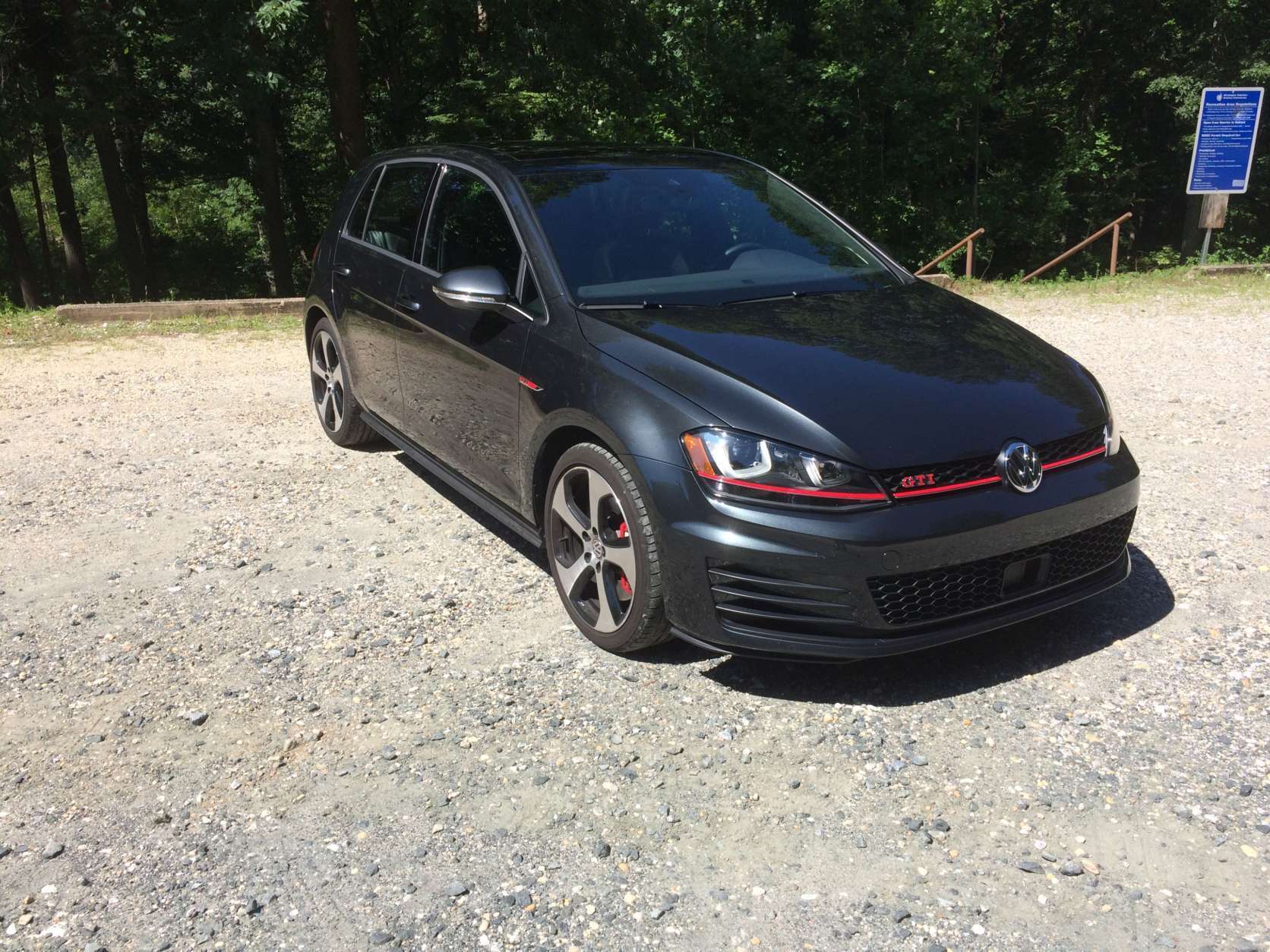 Volkswagen Golf GTI Autobahn's $37,110 fully-loaded price tag is no cheap date. (WTOP/Mike Parris) 